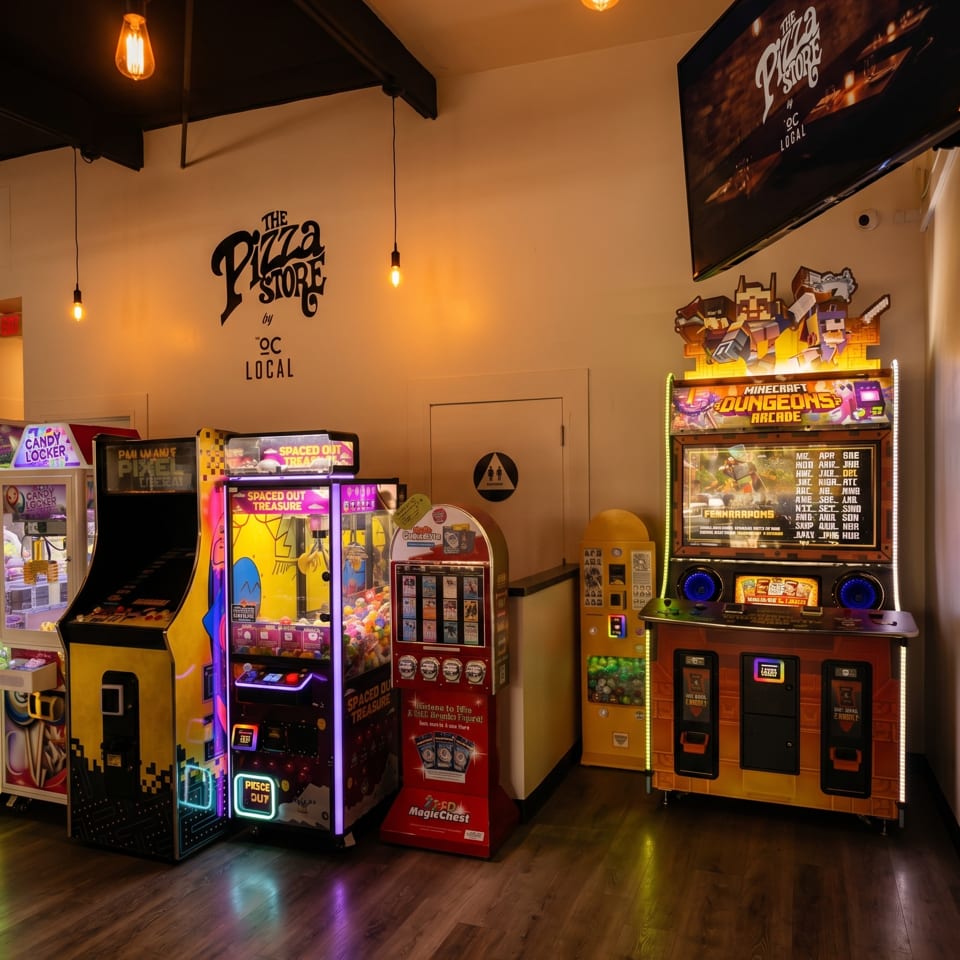 Arcade games at The Pizza Store by OC Local in Laguna Hills